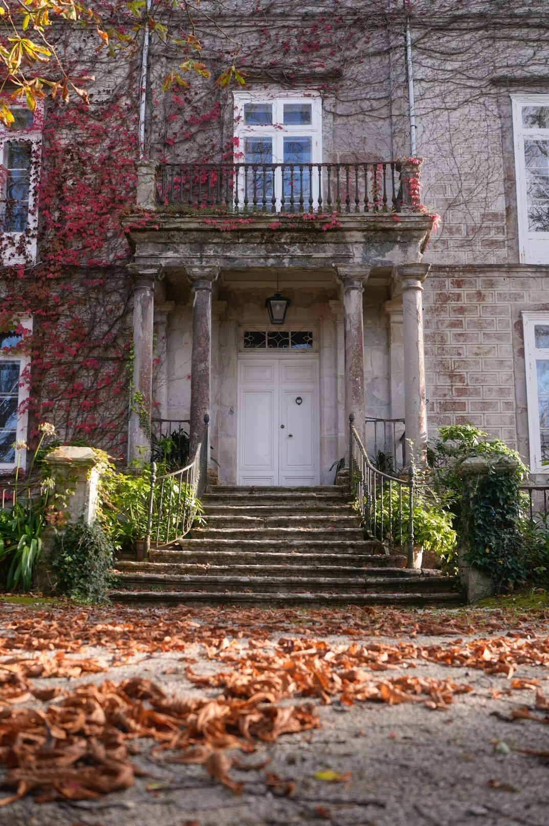 team of investigators in old mansion
